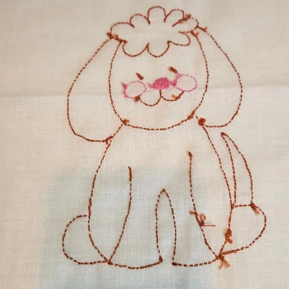 Homemade embroidered vintage